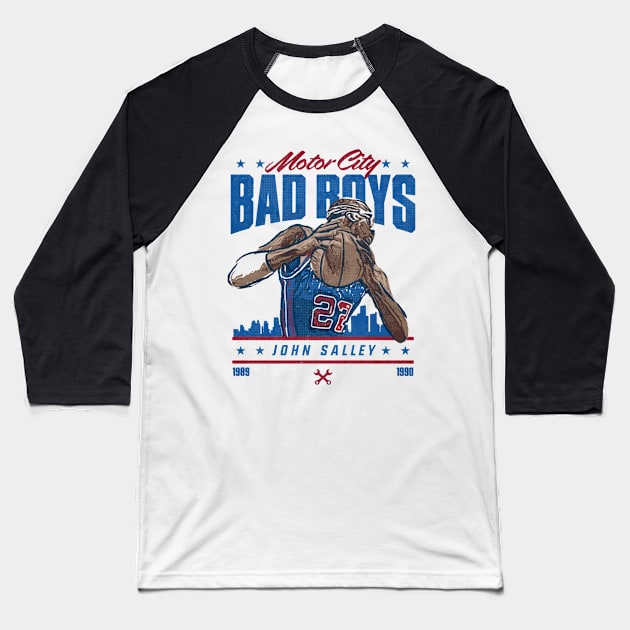 John Salley Detroit Bad Boys Baseball T-Shirt by Buya_Hamkac